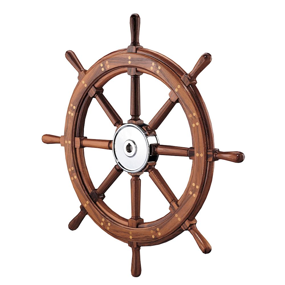 Edson 28" Classic Teak Yacht Wheel - 601CH-28