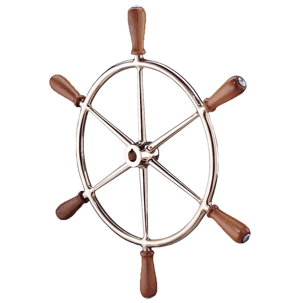 Edson 24" Bronze Wheel w/Teak Handles - 602BR-24