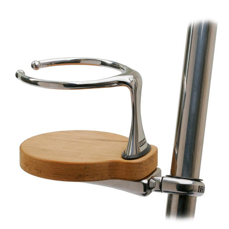 Edson Clamp-On Drink Holder - Single - Teak - 878TK-1-125