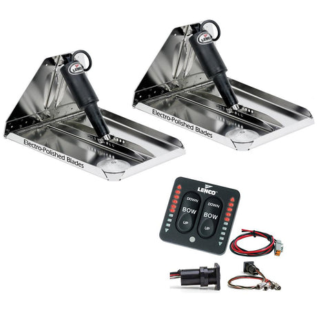 Lenco 16" x 12" Heavy Duty Performance Trim Tab Kit w/LED Indicator Switch Kit 12V - RT16X12HDI