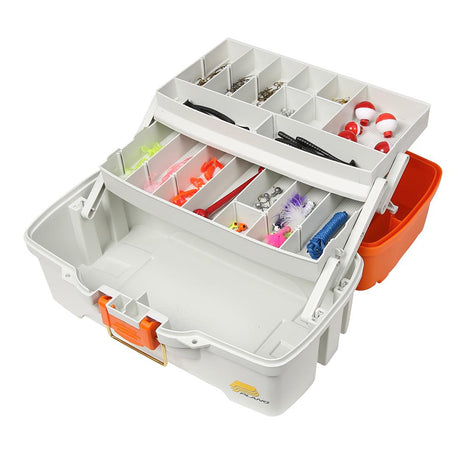 Plano Ready Set Fish Two-Tray Tackle Box - Orange/Tan - 620210