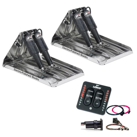 Lenco 19" x 14" Extreme Duty Performance Trim Tab Kit w/LED Indicator Switch Kit 12V - RT19X14XDI