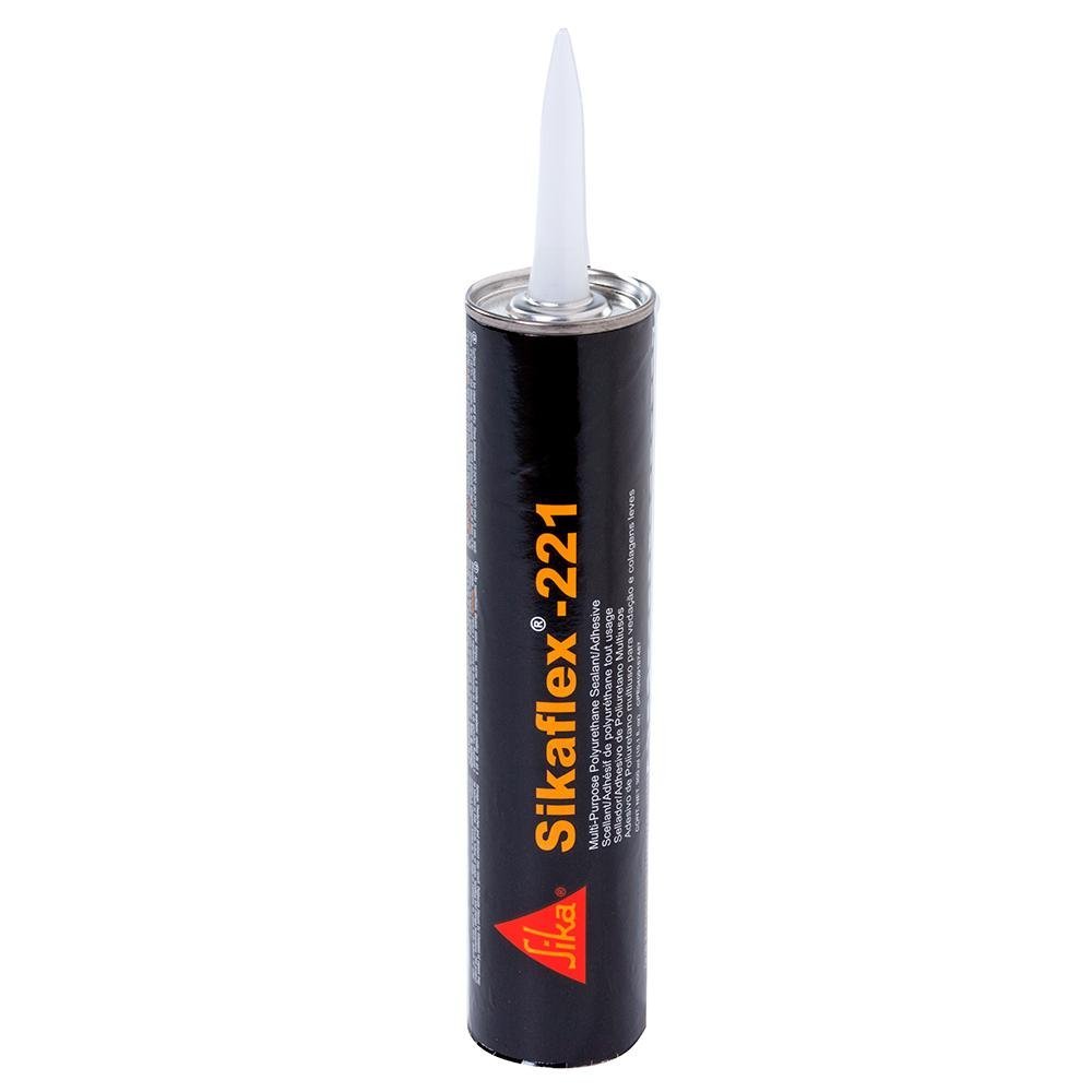 Sika Sikaflex 221 Multi-Purpose Polyurethane Sealant/Adhesive - 10.3oz(300ml) Cartridge - Black - 90893