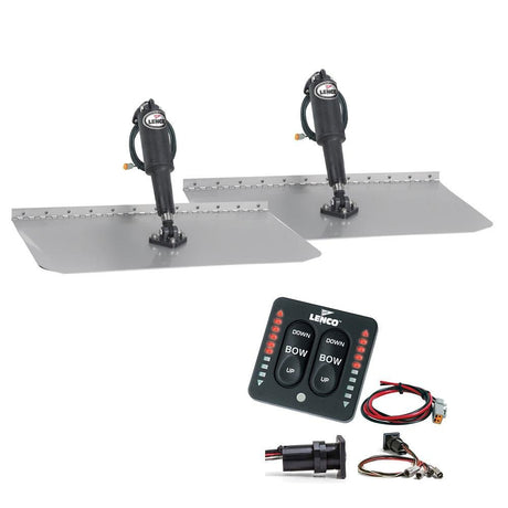 Lenco 12" x 12" Standard Trim Tab Kit w/LED Integrated Switch Kit 12V - 15109-103