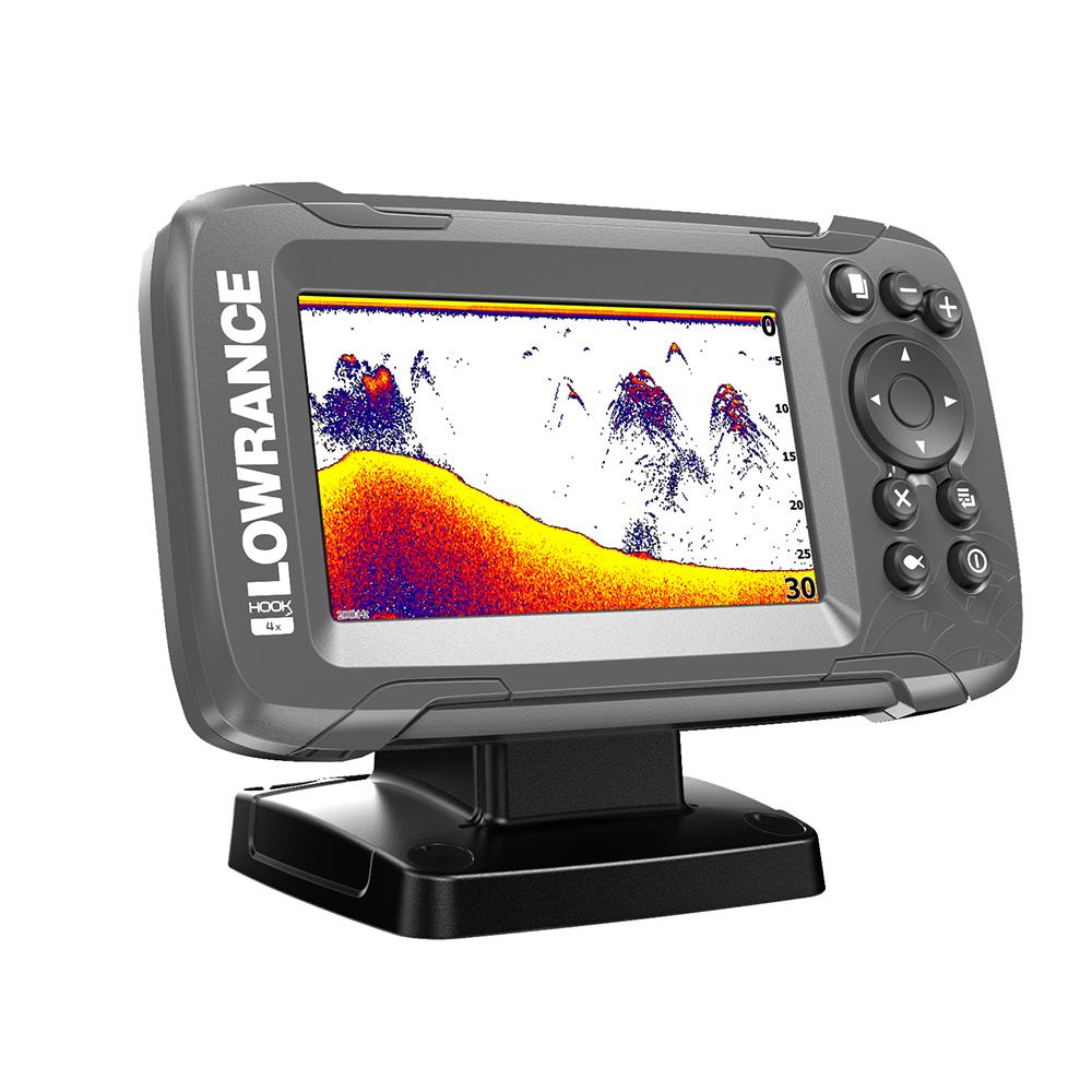 Lowrance HOOK2-4x 4" Bullet Fishfinder Transom Mount Bullet Skimmer Transducer - 000-14012-001