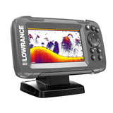 Lowrance - HOOK2 - 4x 4" GPS Bullet Fishfinder with Track Plotter Transom Mount Bullet Skimmer Transducer - 000-14014-001