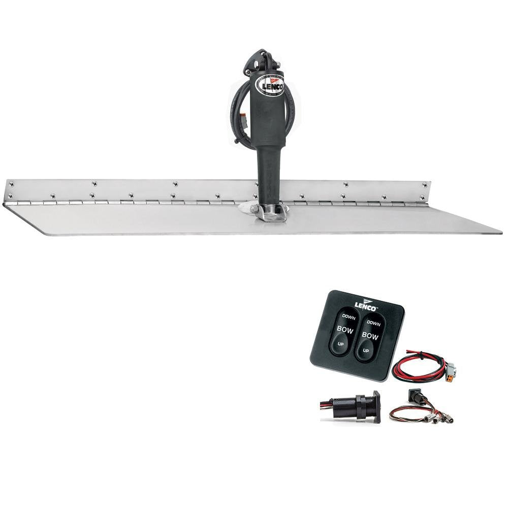 Lenco 12" x 24" Super Strong Trim Tab Kit w/Standard Tactile Switch Kit 12V - TT12X24SS