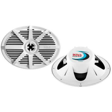 Boss Audio - MR692W 6" x 9" 2-Way 350W Marine Full Range Speaker - White - Pair - MR692W