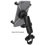 RAM Mount - Handlebar Rail Mount with Zinc Coated U-Bolt Base & Universal X-Grip Large Phone/Phablet Cradle - RAM-B-149Z-UN10U