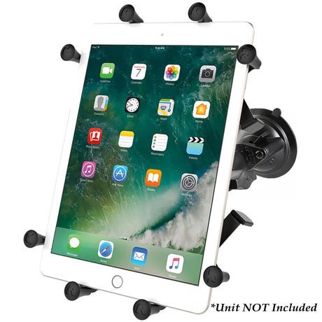 RAM Mount - Twist-Lock Suction Cup Mount with Universal X-Grip Cradle for 10" Large Tablets - RAM-B-166-UN9U