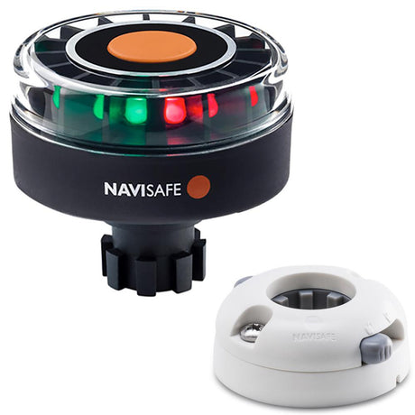 Navisafe Navilight Tricolor 2NM w/Navibolt Base  Horizontal Mount - White - 342KIIT5