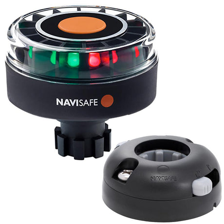 Navisafe Navilight Tricolor 2NM w/Navibolt Base  Horizontal Mount - Black - 342KIT7