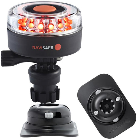 Navisafe Navilight All RED 360 2NM w/Navimount Base  RIB Mount - Black - 045KIT2