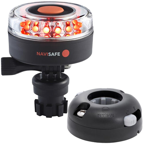 Navisafe Navilight All RED 360 2NM w/Navimount Base  Horizontal Mount - Black - 045KIT7