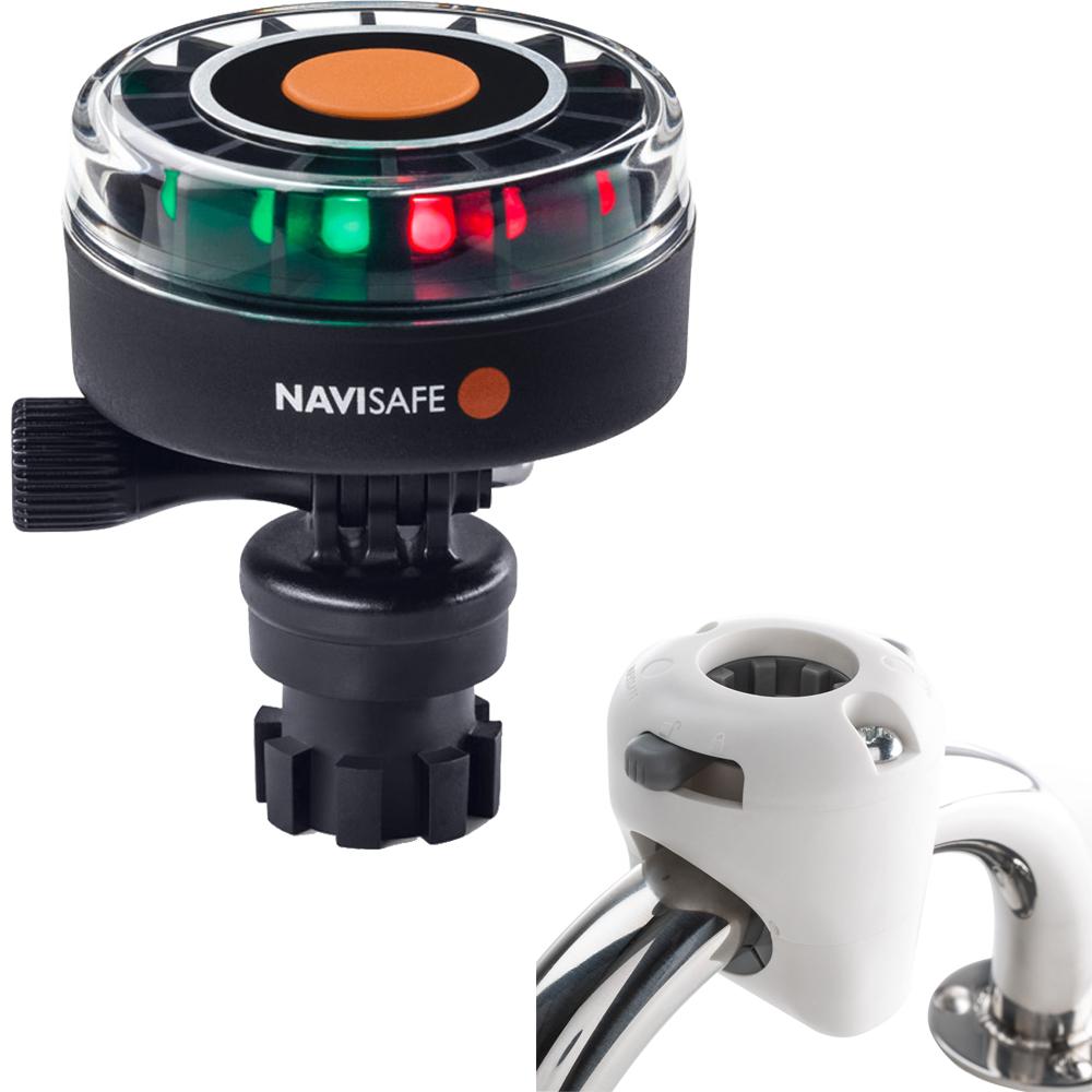 Navisafe Navilight 2NM Tricolor w/Navimount Base  Rail Mount - White - 340KIT3