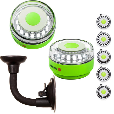 Navisafe Portable Navilight 360 2NM Rescue - Glow In The Dark - Green w/Bendable Suction Cup Mount - 010KIT2