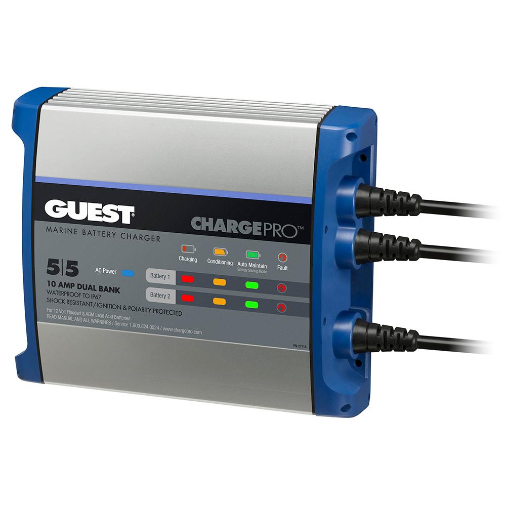 Guest On-Board Battery Charger 10A / 12V - 2 Bank - 120V Input - 2711A