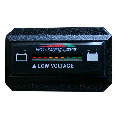 Dual Pro Battery Fuel Gauge - DeltaView Link Compatible - Rectangle - 12V System (1-12V Battery, 2-6V Batteries) - BFGWOVR12V