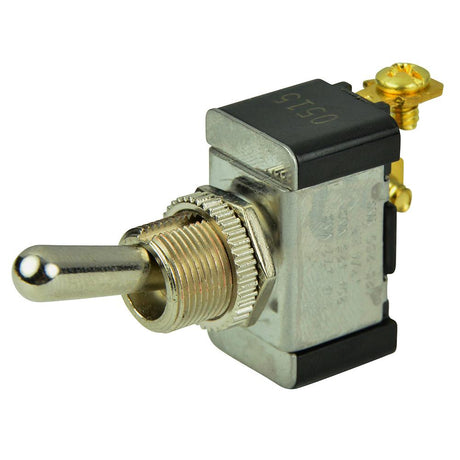 BEP SPST Chrome Plated Toggle Switch -OFF/(ON) - 1002002