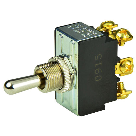 BEP DPDT Chrome Plated Toggle Switch - (ON)/OFF/(ON) - 1002012