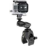 RAM Mount - Small Tough-Claw Base with Short Double Socket Arm & GoPro/Action Camera Mount - RAM-B-400-A-GOP1U