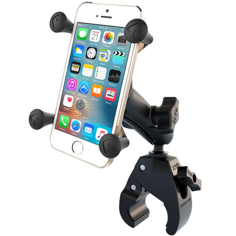 RAM Mount - Small Tough-Claw Base with Double Socket Arm & Universal X-Grip Cell/iPhone Cradle - RAM-B-400-UN7