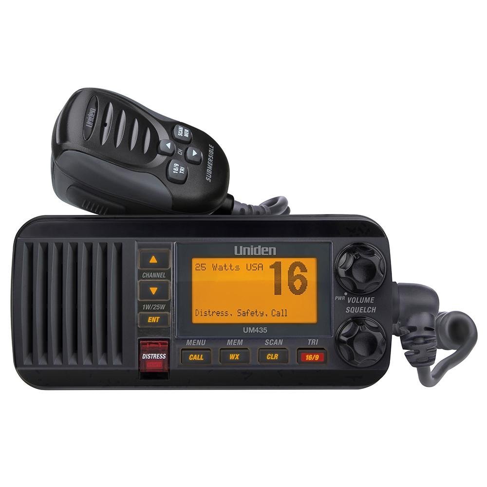 Uniden - UM435 Fixed Mount VHF Radio - Black - UM435BK