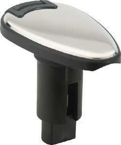 Attwood LightArmor Plug-In Base - 2 Pin - Stainless Steel - Teardrop - 910T2PSB-7