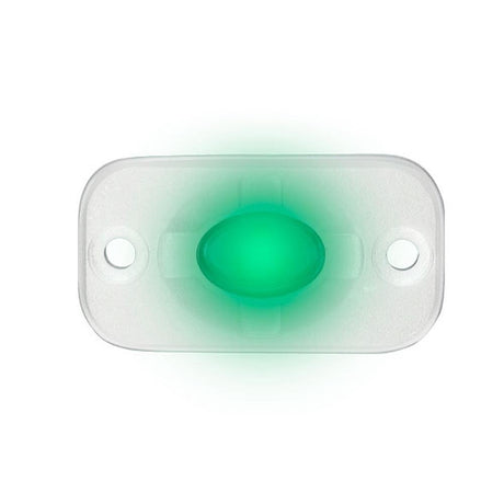 HEISE Marine Auxiliary Accent Lighting Pod - 1.5" x 3" - White/Green - HE-ML1G