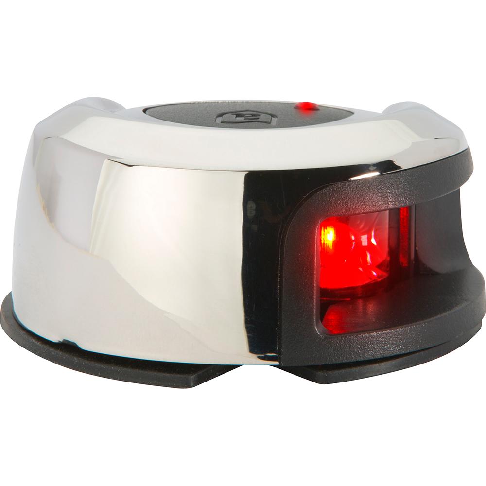 Attwood LightArmor Deck Mount Navigation Light - Stainless Steel - Port (red) - 2NM - NV2012SSR-7