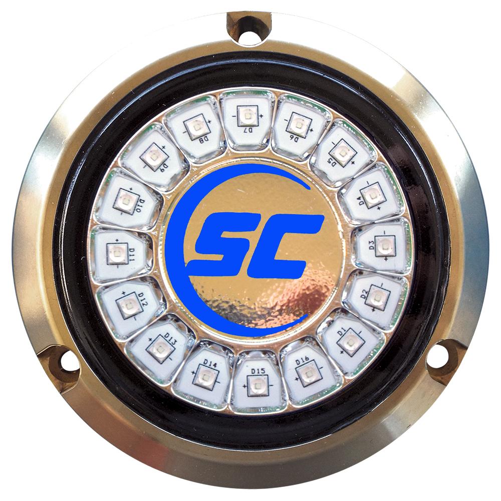 Shadow-Caster Ultra Blue Single Color Underwater Light - 16 LEDs - Bronze - SCR-16-UB-BZ-10