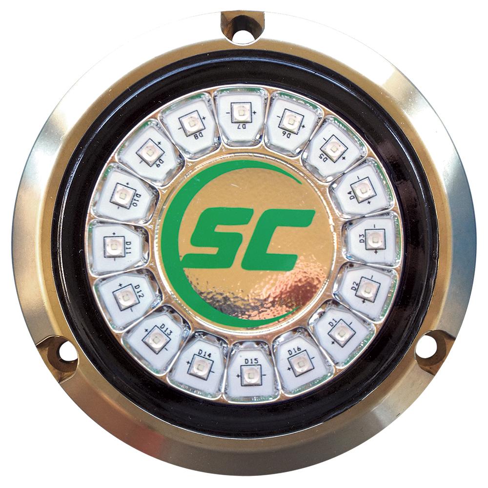 Shadow-Caster Aqua Green Single Color Underwater Light - 16 LEDs - Bronze - SCR-16-AG-BZ-10