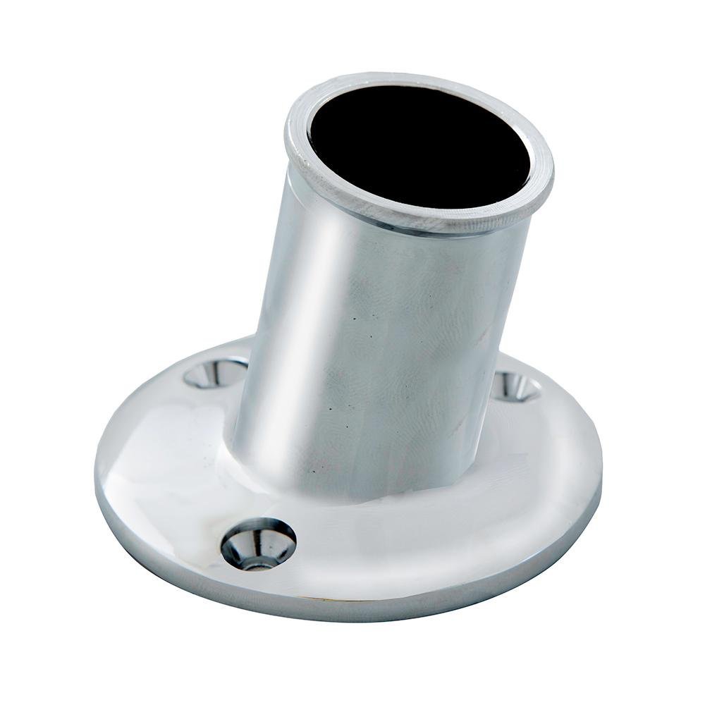 Whitecap Top-Mounted Flag Pole Socket CP/Brass - 1" ID - S-5002