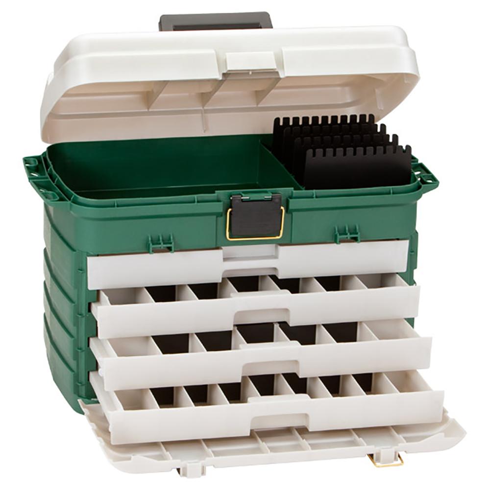 Plano 4-Drawer Tackle Box - Green Metallic/Silver - 758005