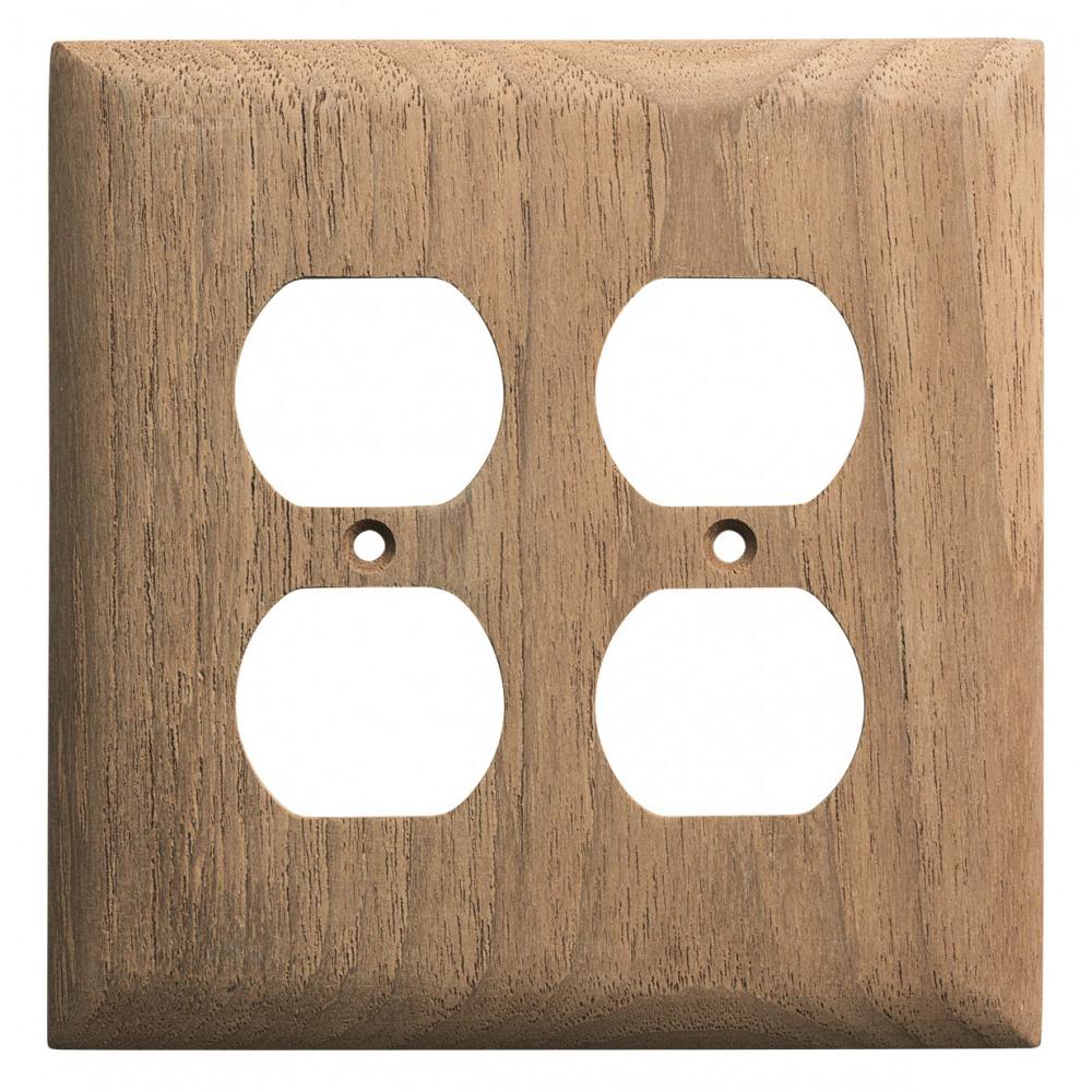 Whitecap Teak 2-Duplex/Receptacle Cover Plate - 60177