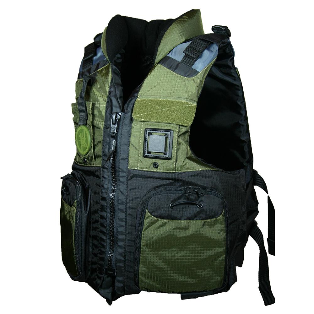 First Watch - AV-800 Four Pocket Flotation Vest - Green/Black - AV-800-GN-S/M