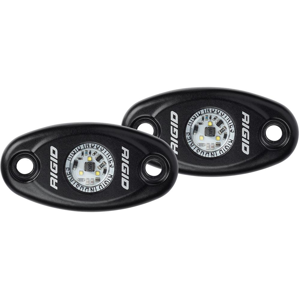 RIGID Industries A-Series Black High Power LED Light - Pair - Blue - 482113