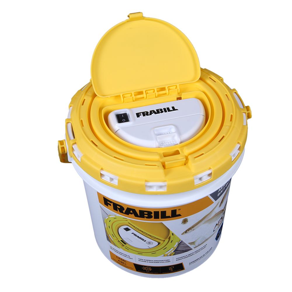 Frabill Dual Fish Bait Bucket with Aerator Built-In - 4825