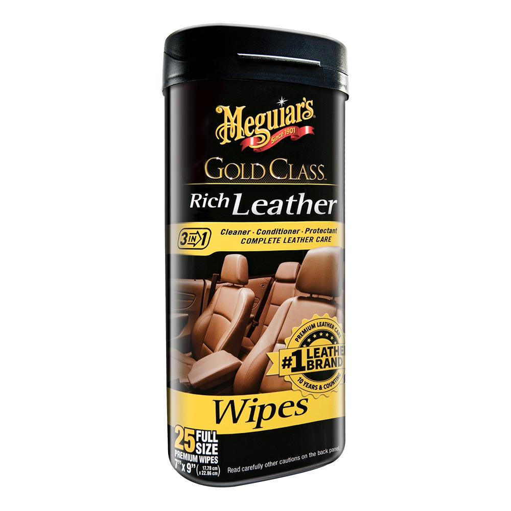 Meguiars Gold Class Rich Leather Cleaner  Conditioner Wipes - G10900