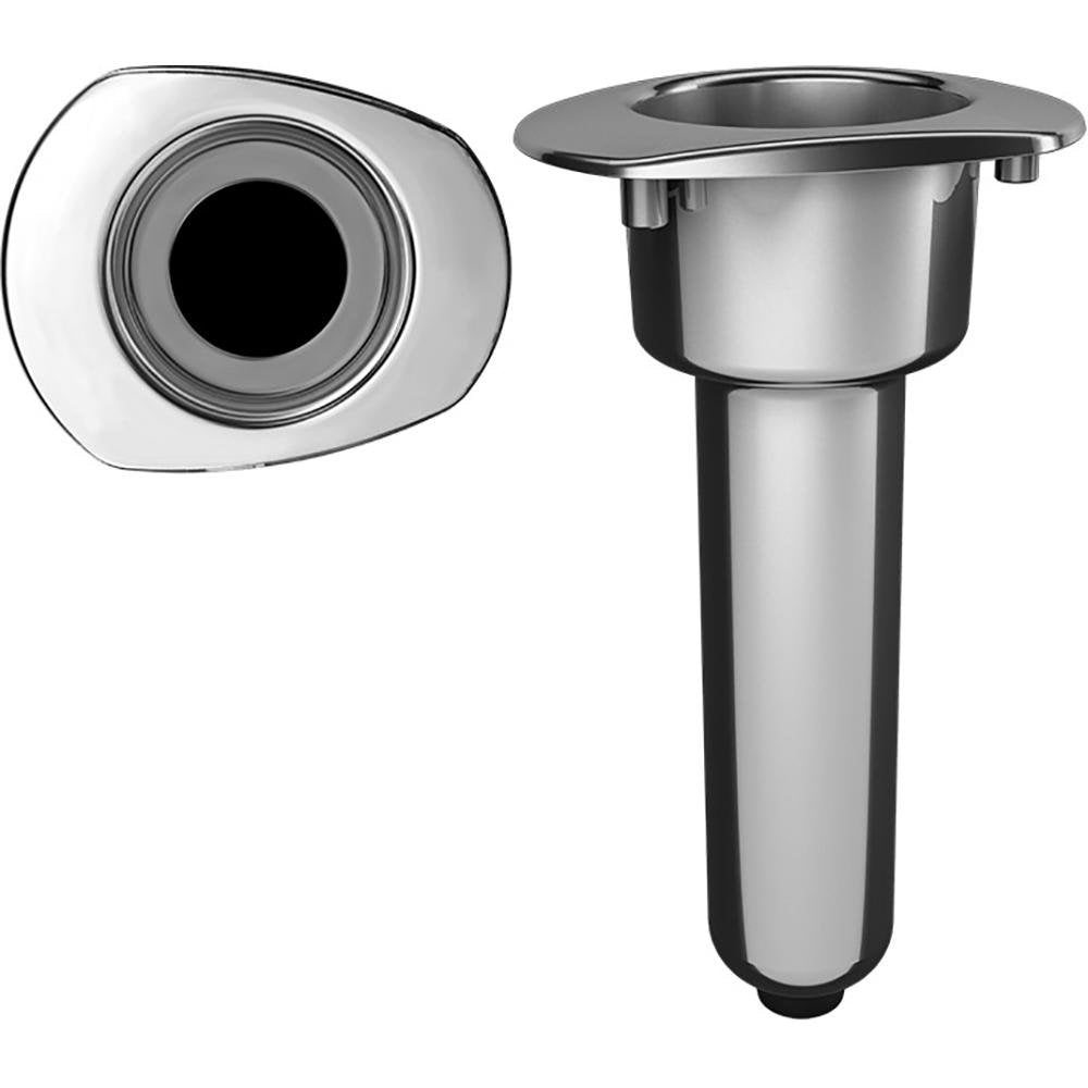 Mate Series Elite Screwless Stainless Steel 0 Rod  Cup Holder - Drain - Oval Top - C2000DS