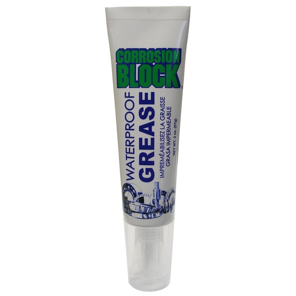 Corrosion Block High Performance Waterproof Grease - 2oz Tube - Non-Hazmat, Non-Flammable  Non-Toxic - 25002