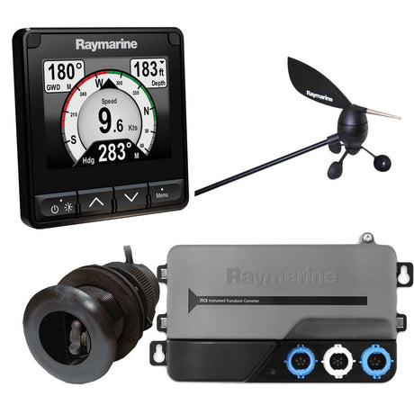 Raymarine i70s System Pack w/Color Instrument  Wind, DST Transducers, iTC-5, 3M Backbone, T-Piece, Power  2 Backbone Terminators - T70216