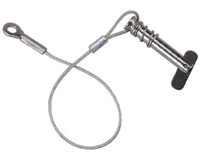 Attwood Tethered 1/4" Spring Loaded Clevis Pin w/Lanyard - 66202-3