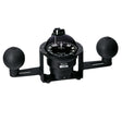 Ritchie YB-600 Globemaster Steel Boat Compass w/5 Card - 12V - Yoke Mounted - Black - YB-600