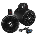 Boss Audio - BM40AMPBT 4" 2-Way Amplified Roll Cage/Waketower Speaker Pods with Bluetooth Controller - BM40AMPBT