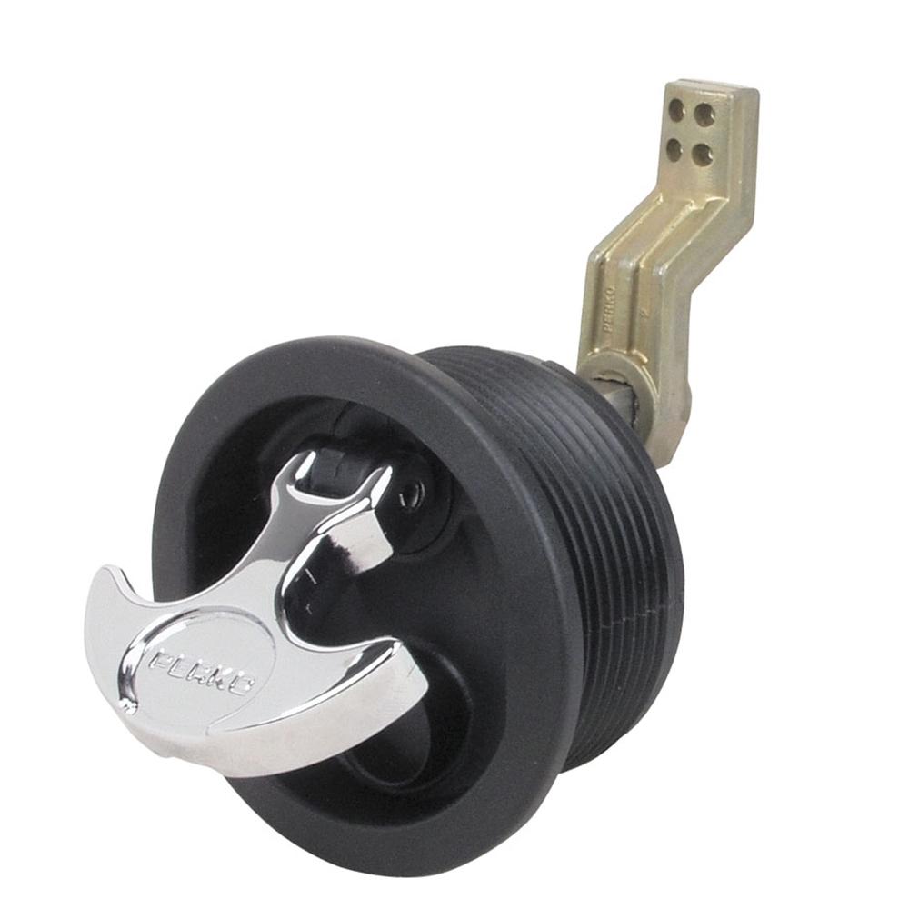 Perko Surface Mount Lock  Latch f/Smooth  Carpeted Surfaces w/Offset Cam Bar - 1092DP1BLK