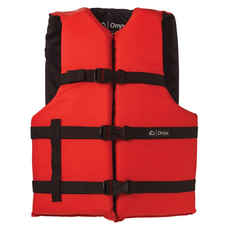 Onyx - General Purpose Nylon Life Vest - Adult Universal - Red - 103000-100-004-12