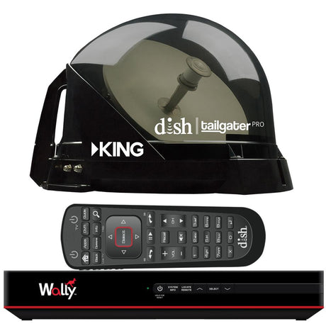 KING - DISH Tailgater Pro Premium Satellite Portable TV Antenna w/DISH Wally HD Receiver - DTP4950