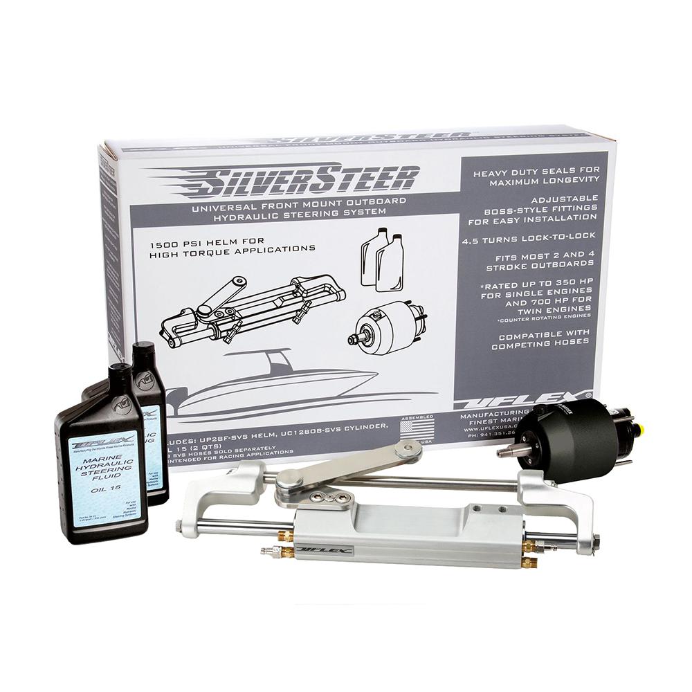 Uflex - SilverSteer Universal Front Mount Outboard Hydraulic Tilt Steering System - 1500PSI V1 - SILVERSTEER 1TB