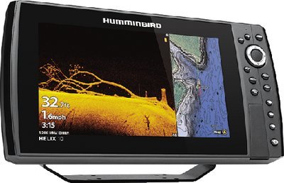 Humminbird - HELIX 10 CHIRP MEGA DI Fishfinder/GPS Combo G3N with Transom Mount Transducer - 410880-1